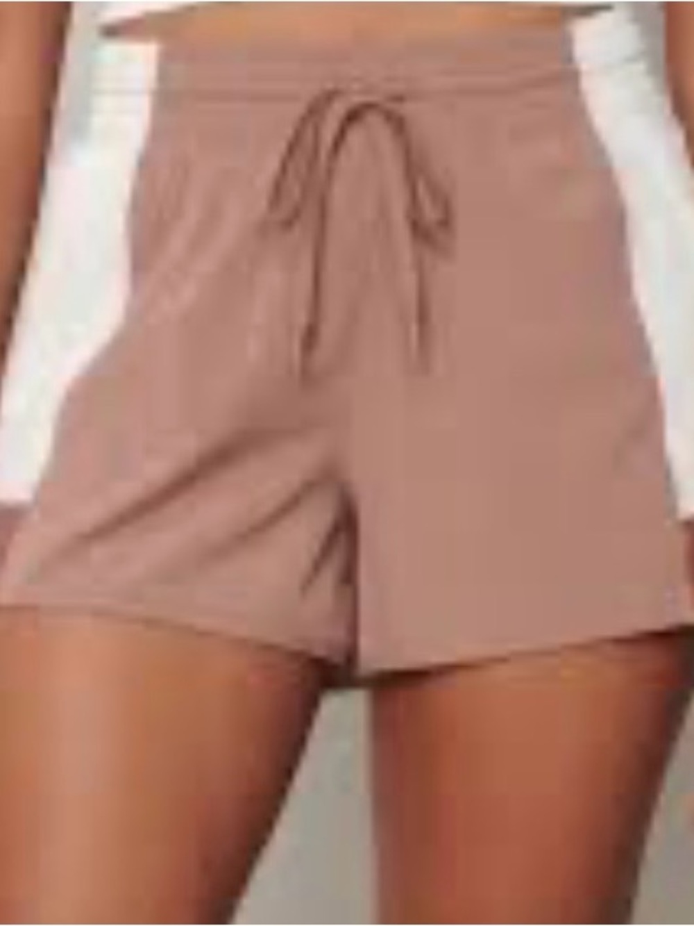 Abercrombie & Fitch Dusty Rose Athletic Shorts with White Panels